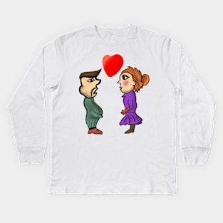 Couple love Kids Long Sleeve T-Shirt